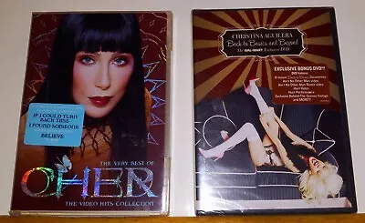 MUSIC DVD LOT:The Very Best Of Cher (2004) Christina Aguilera (2006) NEW ~SEALED • $10.99