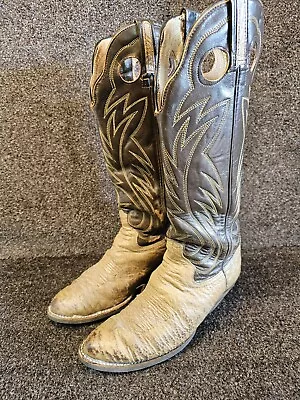 Vintage Brahma Men’s Cowboy Western Tall Boots Size 8D Brown Leather  • $38