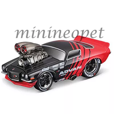 Maisto Muscle Machines 1971 Chevrolet Camaro Advan 1/64 Black Red 15554 Bk • $5.90