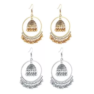 Ethnic Jhumka Indian Bell Dangle Drop Earrings Fashion Jewelry Decor • $15.52