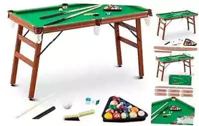  4.5ft Folding Billiard Table 55 Inches Portable Pool Table With 2 Cues 16  • $243.15