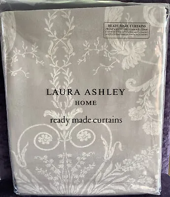 Laura Ashley Josette Dove Grey R/Made Curtains  64 W X 90 L (162cm X 229cm) • £135