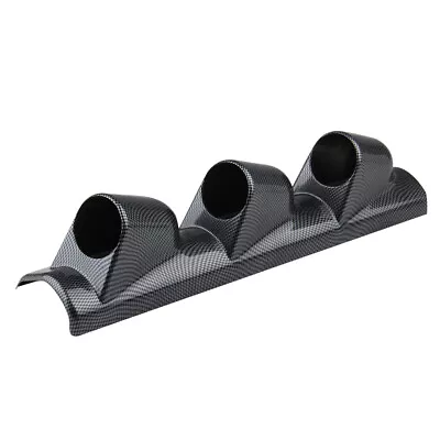 2'' 52mm Carbon Fiber Car Look Pillar 3 Hole Triple Gauge Meter Mount Holder Pod • $21.59