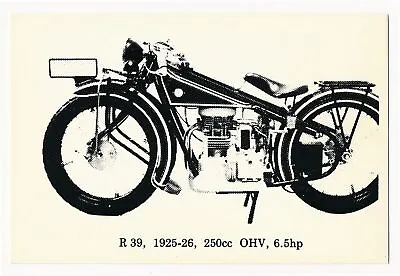 BMW R39 1925-36 250cc OHV Motorcycle - Postcard • $9.99