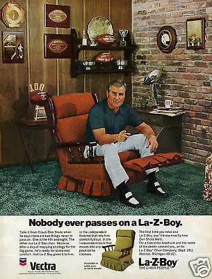 1974 Coach Don Shula Miami Dolphins LaZBoy Chair Print Ad • $9.99