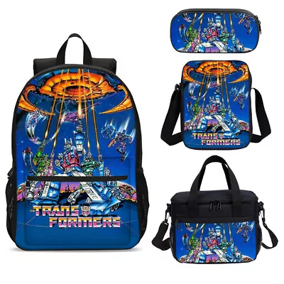 Transformers G1 Optimus Prime School Backpacks Insulated Lunch Bag Pen Case Lot • $12.99