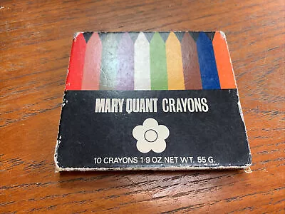 Vintage Mary Quant Make-up Tin Of 10 Pastel Make-up Crayons • £75