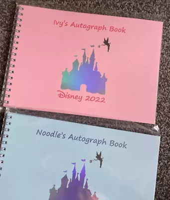 A5 Personalised Autograph Book Memory Signature Photo Holiday Disney Inspired • £7.98