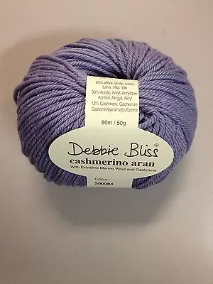 Debbie Bliss Cashmerino Aran #300084 Lilac 50g • $10.95