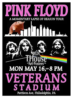 PINK FLOYD 1988 Concert Poster VETERANS STADIUM Philadelphia PA GIG POSTER • $25.95