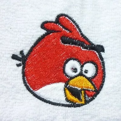 £4.85 • Buy Angry Bird, Embroidered White Face Cloth / Flannel