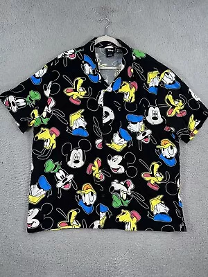 Disney Hawaiian Shirt 3XL Short Sleeve Button Up All-Over Print Mickey Mouse • $24.99