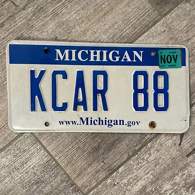 2012 Michigan License Plate “KCAR 88” • $19.99