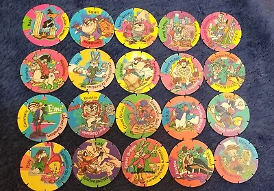 Walkers World Tazos / Pogs / Flippos 1996 Looney Tunes - Complete Set Of 20 • £43.79