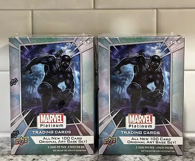 (2) 2023-24 Upper Deck Marvel Platinum Blaster Box - LOT - New In Hand • $104.99