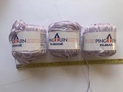 Pingouin Rubane Pale Lilac Nylon Ribbon Tape NEW Yarn  • £9