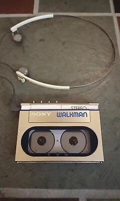 $479.95 • Buy Sony WM-10 Walkman Blue Stereo Cassette Player Rare Vintage WITH Headphones