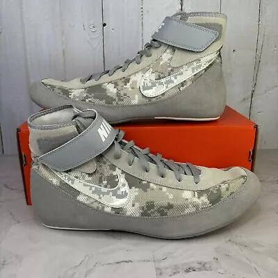 Nike Speed Sweep VII White Metallic Silver Mens Sz 13 Wrestling Shoes 366683-100 • $54.99