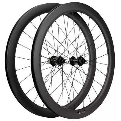 50mm Disc Brake Road Bike Carbon Wheels 25mm U Shape Disc Brake Wheelset 700C • $390