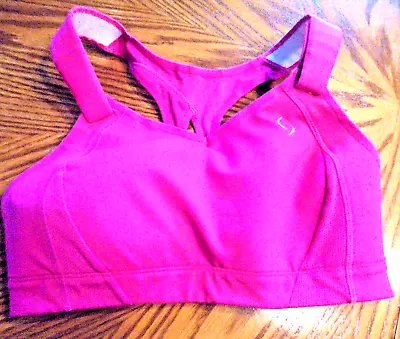 Moving Comfort Juno Sports Bra Medium Impact Unlined Womens 34D Pink Wire Free • $18.99