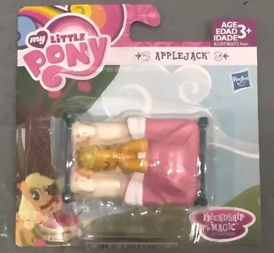 My Little Pony Sleeping Applejack MLP  Sweet Apple Acres Mini Figure Bed FiM NOS • $30