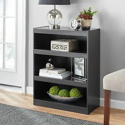 Black Brand New Framed 3-Shelf Bookcase True Black Oak • £48.18