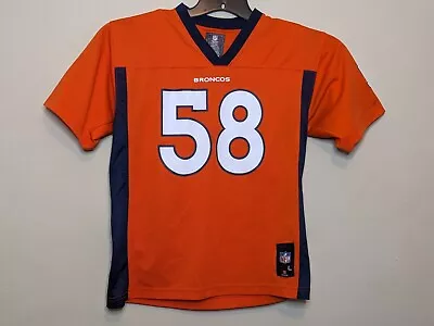 Von Miller Denver Broncos Jersey NFL Team Apparel Orange Boys Youth Large 14/16 • $19