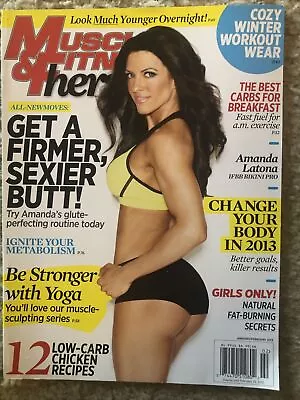 Muscle & Fitness Hers Jan/Feb 2013 Amanda Latona Cover  Firmer Sexier Butt! • $3.99