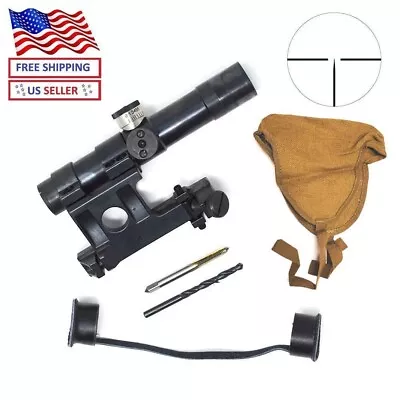 $379.99 • Buy Mosin Nagant PU91/30 Scope With Mount Complete Set SVT-40 MG4X20 German Reticle