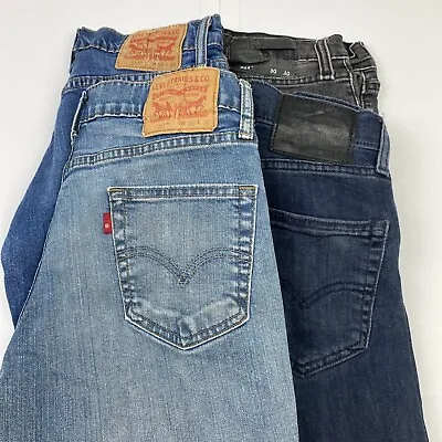 Lot Of 4 Levi's 511 Skinny Fit Blue/Gray Jeans Men's Size 30x30 • $84.99