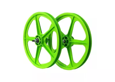 SKYWAY Tuff II Sealed Bearing Old School BMX Wheelset Green 20  • $289