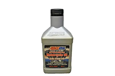 AMSOIL Synthetic Motorcycle Oil | SAE 20W-50 | 1 QT | 26401 • $14.52