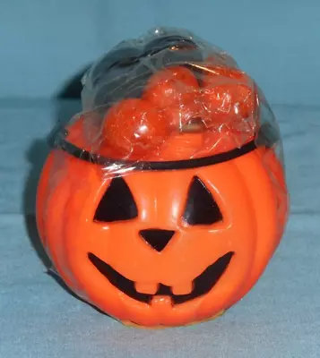 Vintage E. ROSEN HALLOWEEN CANDY CONTAINER Pumpkin Jack-o-lantern Jol Jellybeans • $15