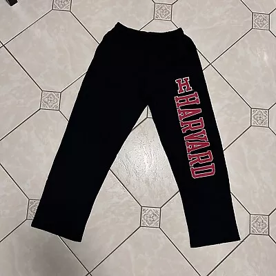 Men’s 28” Inseam Small Drawstring Gildan Harvard Sweatpants Black Red Pockets • $29.97