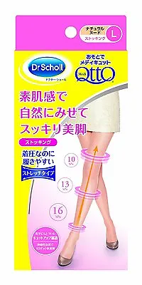 New Dr Scholl Medi QttO Outside Foot Slimming Natural Nude Stocking 2 Size Japan • $13.65