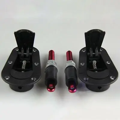 Black Racing Car Quick Release Bonnet Lock Hood Pins Latch No Key Locking Kit JJ • $24.39