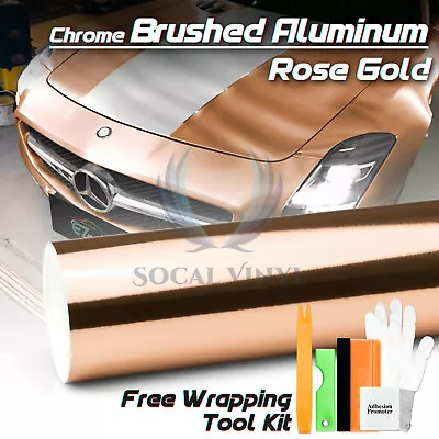 Chrome Aluminum Rose Gold Copper Vinyl Wrap Sticker Decal Sheet Film Air Release • $269.75