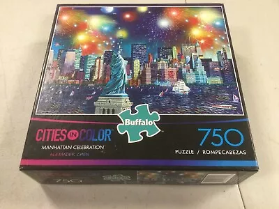 Cities In Color Manhattan Celebration By Alexander Chen 750 Piece Jigsaw Puzzle • $8