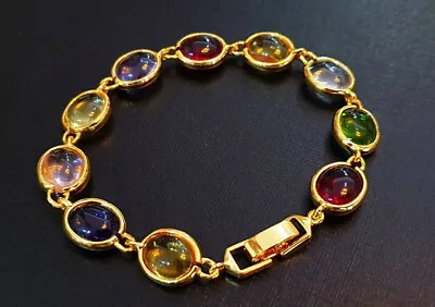 Bracelet Naga Eye Gem Bead Multi Colors Gemstone Jewelry Charm Holy Thai Amulet • $26.39