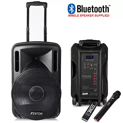 Portable PA System Active Speaker Battery Powered Bluetooth & UHF Microphone 12  • £139