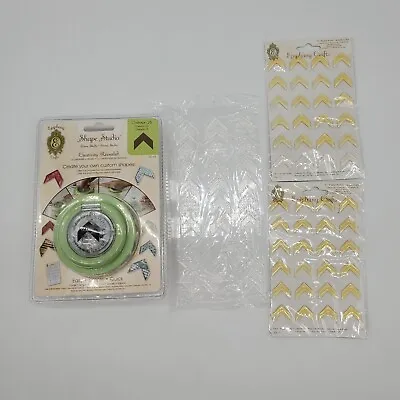 Epiphany Café Chevron Paper Punch Clear Stamps Epoxy Bubble Cap Stickers • $9.95