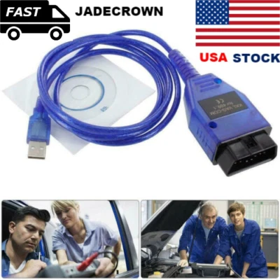 $12.98 • Buy AUB-Cable For VAG-COM VCDS Scanner Tool OBD2 II KKL FTDI 409.1 VW Audi Test Line