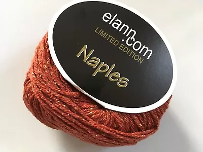 Elann Limited Edition Naples #6 Persimmon Tweedy Rust Gold Wool Silk Rayon Yarn • $4.99