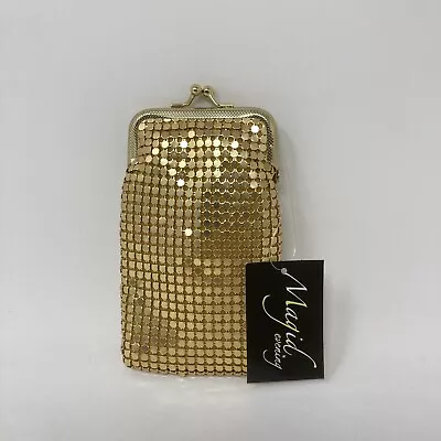 Vintage Metal Mesh Gold Cigarette Case Purse Or Coin Purse • $10