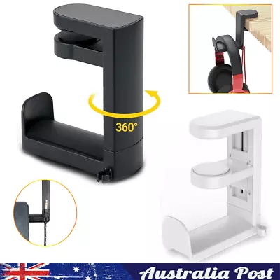 360 PC Gaming Headphone Headset Earphone Stand Hook Hanger Holder Under Desk • $15.99