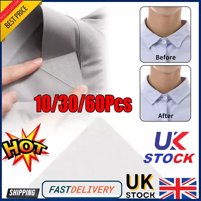 10/30/60PCS PVC Collar Anti-Warping Edge Shaper No Curl Collar Shirt Extenders • £2.59