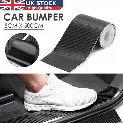 £5.99 • Buy 5CM*3M Car Sticker Carbon Fiber Door Sill Protector Scuff Plate Trim Accessories