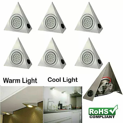 £7.59 • Buy LED Triangle Light Kitchen Under Cabinet Cupboard Shelf Counter Worktop Lighting
