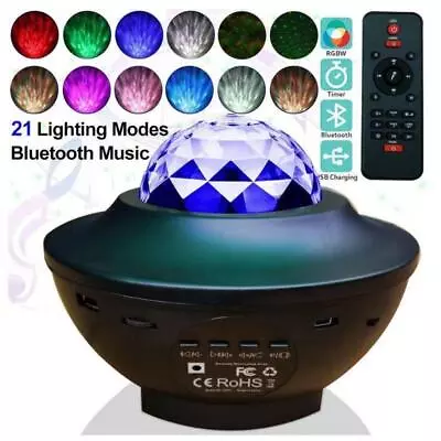 £13.56 • Buy LED Galaxy Projector Light Starry Sky Star Bluetooth Music Night Light W/ Remote