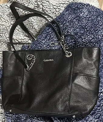 Calvin Klein Black Purse Handbag Tote Women Designer Nordstrom Macys Fashion • $19.99